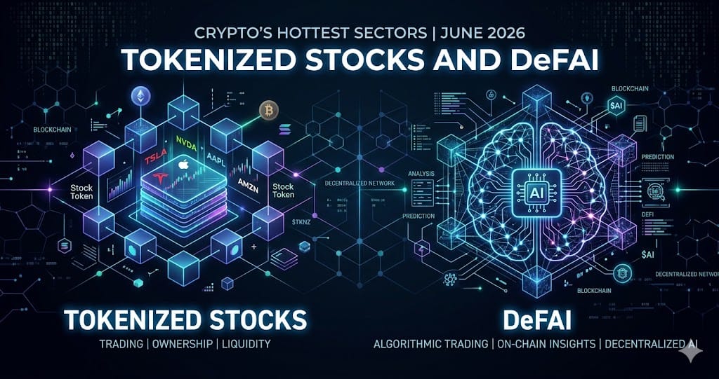 Tokenized Stocks and DeFAI Cryptos Hottest Sectors in June 2026