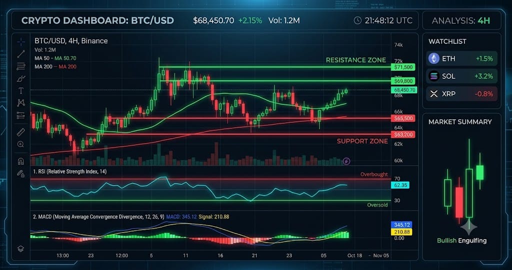 BTC Holds $64,822 as Bulls Build Momentum — Daily TA Report