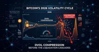 Bitcoins 2026 Volatility Cycle DVOL Compression Before the Liquidation Cascades