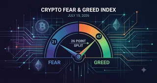 Crypto Fear and Greed Index Splits by 26 Points in a Single Day in 2026