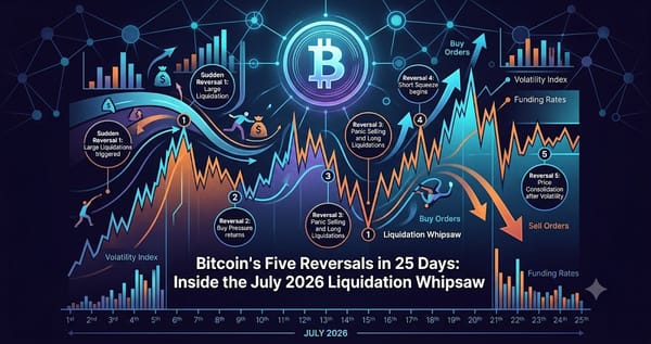 Bitcoins Five Reversals in 25 Days Inside the July 2026 Liquidation Whipsaw