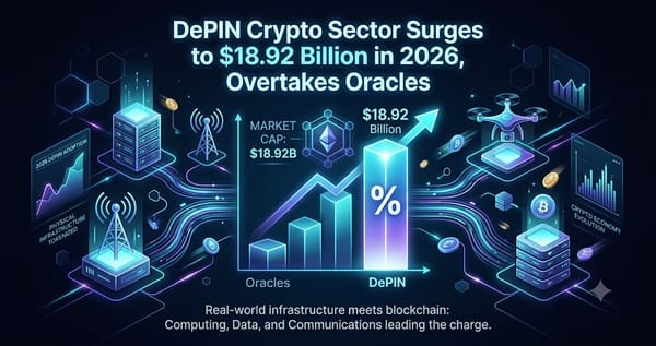 DePIN Crypto Sector Surges to $18.92 Billion in 2026 Overtakes Oracles