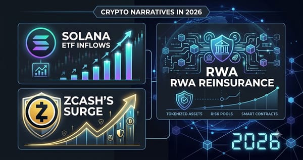 Solana ETF Inflows Zcashs Surge and RWA Reinsurance Crypto Narratives in 2026