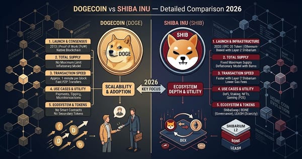 Dogecoin vs Shiba Inu Detailed Comparison 2026